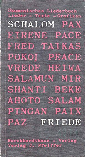 Beispielbild fr Schalom. kumenisches Liederbuch. Lieder, Texte, Grafiken zum Verkauf von Versandantiquariat Felix Mcke