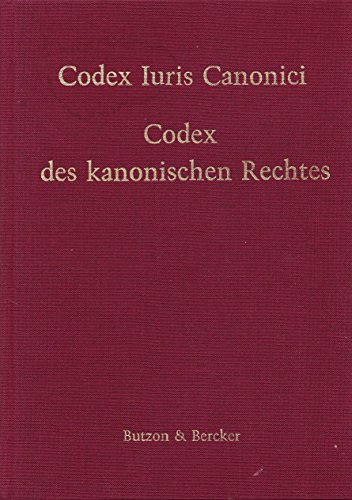 Beispielbild fr codex iuris canonici. codex des kanonischen rechtes. lateinisch-deutsche ausgabe. dnndruck zum Verkauf von alt-saarbrcker antiquariat g.w.melling