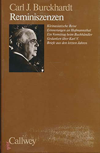 Reminiszenzen (German Edition) (9783766707208) by Burckhardt, Carl Jacob