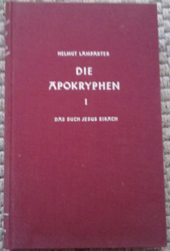 Die Apokryphen. Band 1. Das Buch Jesus Sirach, Bd 25/1