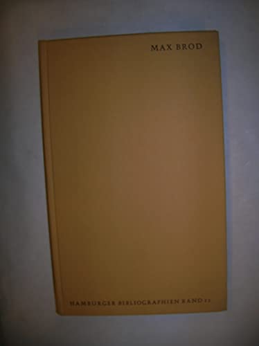 Beispielbild fr Max Brod : [Mit unverffentlichten Briefen Max Brods an Hugo u. Olga Salus u. an Richard Dehmel]. von Werner Kayser u. Horst Gronemeyer unter Mitarb. von Lando Formanek. Eingel. von Willy Haas u. Jrg Mager zum Verkauf von Antiquariat  Udo Schwrer