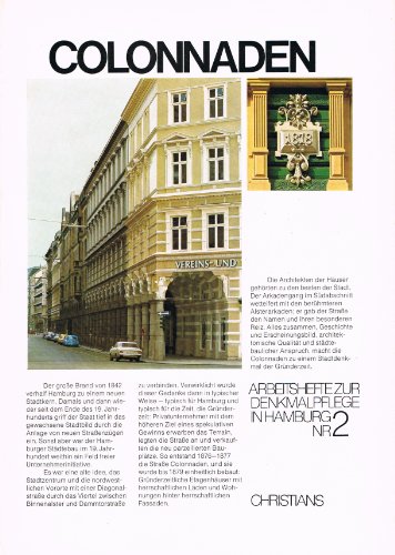Colonnaden (Arbeitshefte zur Denkmalpflege in Hamburg ; Nr. 2) (German Edition)