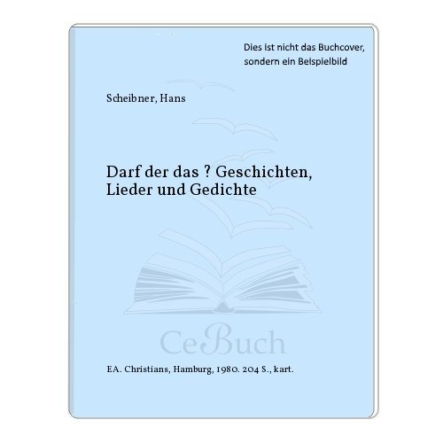 Imagen de archivo de Darf der das? Geschichten, Lieder und Gedichte a la venta por Ostmark-Antiquariat Franz Maier