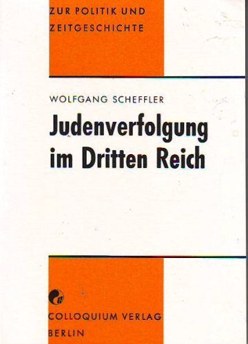 Beispielbild fr Judenverfolgung im Dritten Reich zum Verkauf von Versandantiquariat Felix Mcke