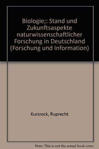 Beispielbild fr Biologie: Stand und Zukunftsaspekte naturwissenschaftlicher Forschung in Deutschland, Band 1 zum Verkauf von Bernhard Kiewel Rare Books