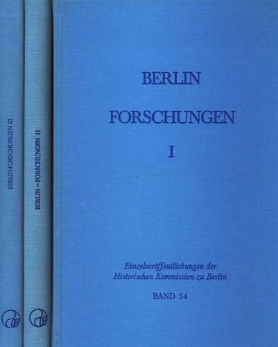Berlin-Forschungen ; 1 - Ribbe, Wolfgang [Hrsg.]