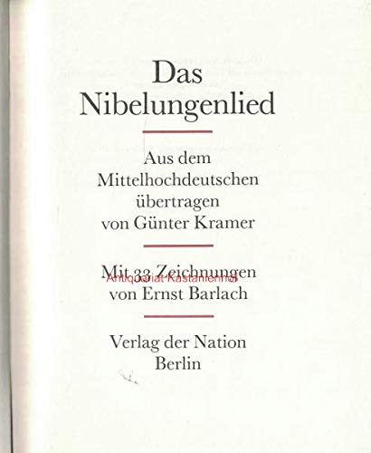 Stock image for Das Nibelungenlied for sale by medimops