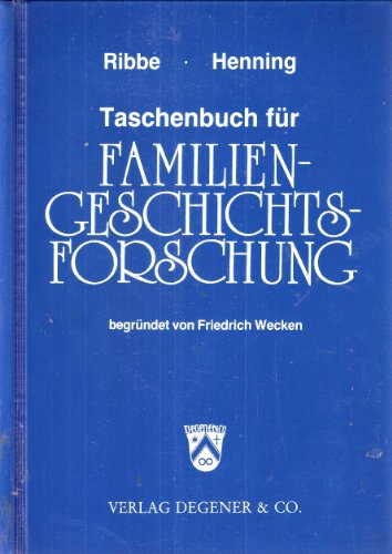 9783768610377: taschenbuch_fur_familiengeschichtsforschung