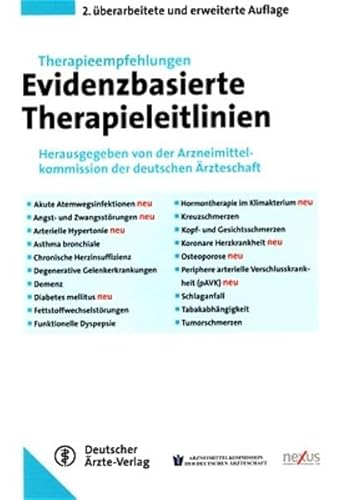 Beispielbild fr Evidenzbasierte Therapieleitlinien. Therapieempfehlungen zum Verkauf von medimops