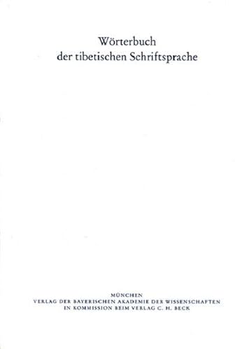 Imagen de archivo de Wrterbuch der tibetischen Schriftsprache 8. Lieferung: kho ma ? mkha' spyod a la venta por Joseph Burridge Books