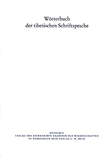 Imagen de archivo de Wrterbuch der tibetischen Schriftsprache 12. Lieferung: dge ba bcu - 'grans a la venta por Joseph Burridge Books