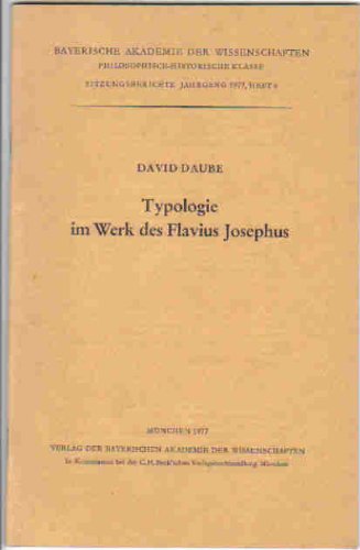 Beispielbild fr Typologie im Werk des Flavius Josephus. zum Verkauf von SKULIMA Wiss. Versandbuchhandlung