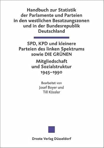 9783770052707: Handbuch zur Statistik der Parlamente und Parteien in den westlichen Besatzungszonen und in der Bundesrepublik Deutschland