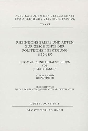 9783770076413: Rheinische Briefe und Akten zur Geschichte der politischen B