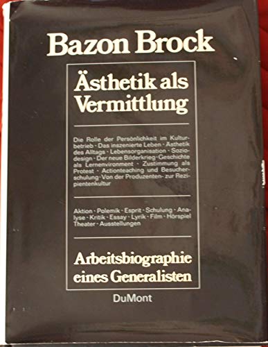 9783770106714: sthetik als Vermittlung: Arbeitsbiographie eines Generalisten