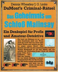 Beispielbild fr DuMonts Criminal- Rtsel: Das Geheimnis um Schlo Malinsay. Ein Denkspiel fr Profis und Amateur- Detektive zum Verkauf von Gerald Wollermann