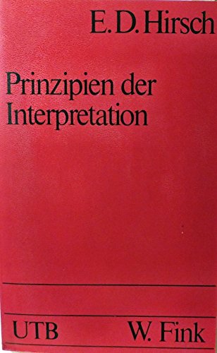 9783770506323: Prinzipien der Interpretation.