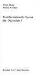 Imagen de archivo de Transformationelle Syntax 1 a la venta por Daedalus Books