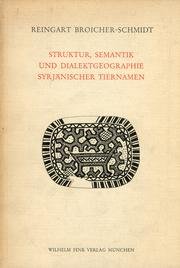 9783770511303: Struktur, Semantik und Dialektographie syriaenischer Tiernamen.