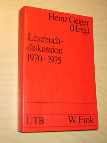 Beispielbild fr LESEBUCHDISKUSSION 1970-1975 zum Verkauf von German Book Center N.A. Inc.