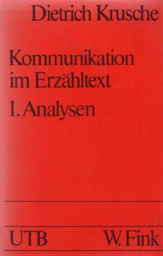 Stock image for Kommunukation im Erzhltext. 1. Analysen. Zur Anwendung wirksthetischer Therorie. for sale by La Librera, Iberoamerikan. Buchhandlung