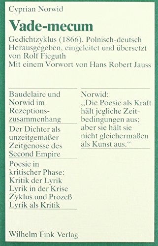 Beispielbild fr Vade-mecum: Gedichtzyklus (1866). Polnisch/Deutsch (Theorie und Geschichte der Literatur und der Schnen Knste) zum Verkauf von Buchmarie