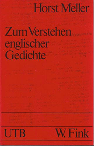 9783770519927: Zum Verstehen englischer Gedichte. (Literaturstudium 2)