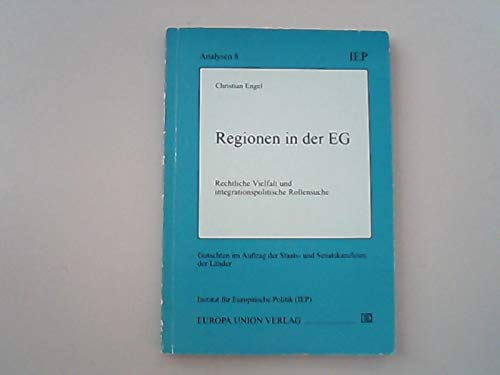 Beispielbild fr Regionen in der EG. Rechtliche Vielfalt und integrationspolitische Rollensuche zum Verkauf von medimops