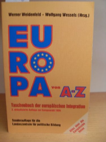 9783771304706: Europa von A - Z. Taschenbuch der europischen Integration