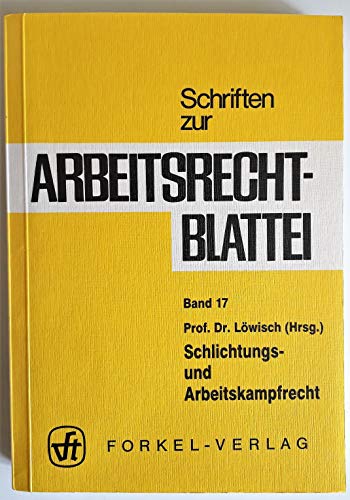 Stock image for Schlichtungs- und Arbeitskampfrecht for sale by medimops