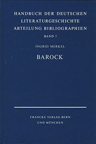 Stock image for Handbuch der deutschen Literaturgeschichte Abt. 2. Bd 5. Barock for sale by A Squared Books (Don Dewhirst)