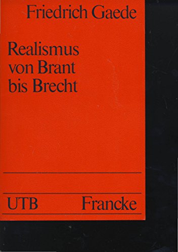 Stock image for Realismus von Brant bis Brecht for sale by Book Dispensary