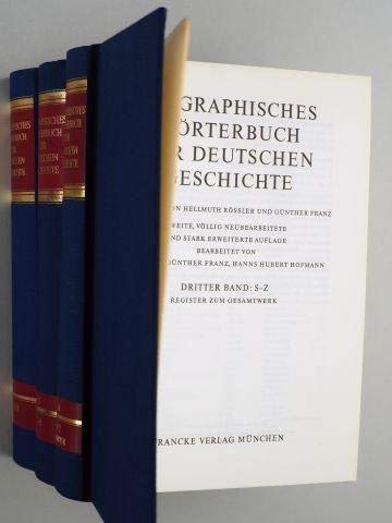 Beispielbild fr Biographisches Worterbuch Zur Deutschen Geschichte zum Verkauf von medimops