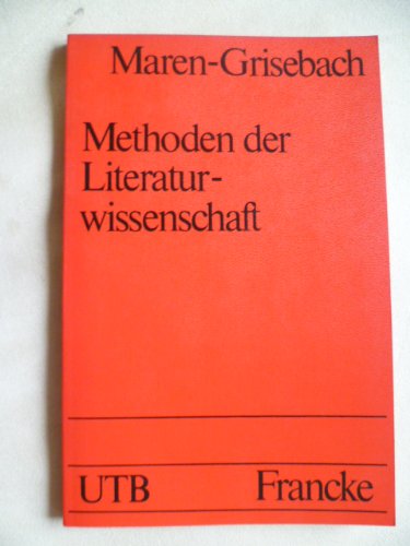 Imagen de archivo de Methoden der Literaturwissenschaft a la venta por Better World Books