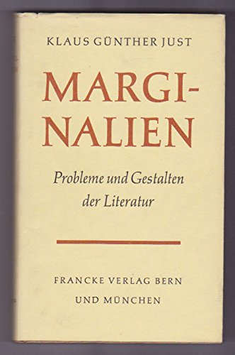 Beispielbild fr Marginalien. Probleme und Gestalten der Literatur zum Verkauf von medimops