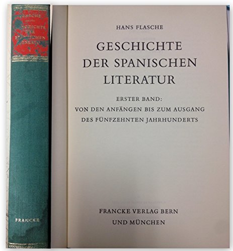 Geschichte der spanischen Literatur.