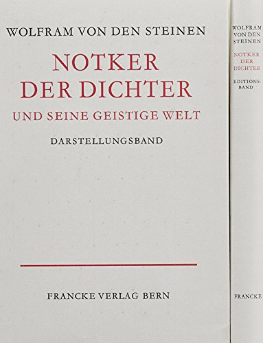 Beispielbild fr Notker der Dichter und seine geistige Welt: I. Darstellungsband. zum Verkauf von Bernhard Kiewel Rare Books