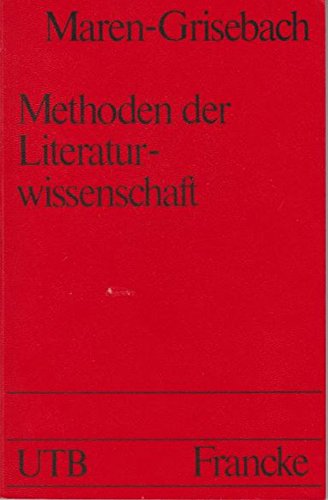 Stock image for Methoden der Literaturwissenschaft. (UTB 121). for sale by Antiquariat Nam, UstId: DE164665634