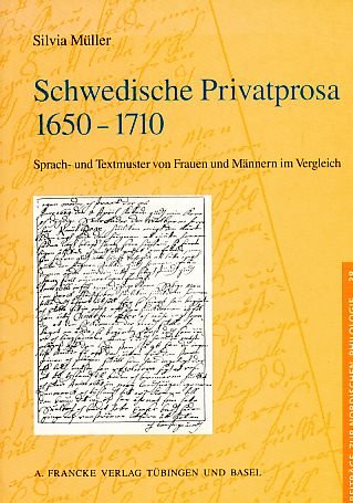 9783772080357: Schwedische Privatprosa 1650-1710