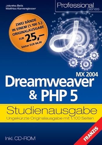 Stock image for Dreamweaver MX 2004 & PHP 5. Zwei Bnde in einem. Ungekrzte Originalausgabe mit 1100 Seiten (inkl. CD-ROM) for sale by Antiquariat Smock