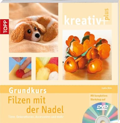 Stock image for Kreativ plus. Grundkurs Filzen mit der Nadel: Tiere, Dekorationen, Accessoires und mehr for sale by medimops