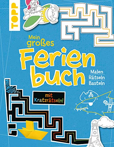 Beispielbild fr Mein groes Ferienbuch mit Kratzrtseln! (Blau): Malen, Rtseln, Basteln zum Verkauf von medimops