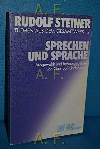 Stock image for (Steiner, Rudolf): Rudolf Steiner Themen aus dem Gesamtwerk (Themen TB.), Nr.2, Sprechen und Sprache for sale by GF Books, Inc.