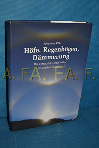 Imagen de archivo de Hfe, Regenbgen, Dmmerung a la venta por GreatBookPrices