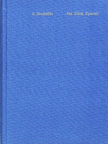 Die Ethik Des Stoikers Epiktet: Reprint (German Edition) - Bonhoffer, Adolf