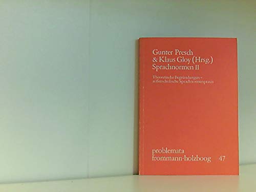 Beispielbild fr Sprachnormen II - Theoretische Begrndungen, auerschulische Sprachnormenpraxis zum Verkauf von PRIMOBUCH