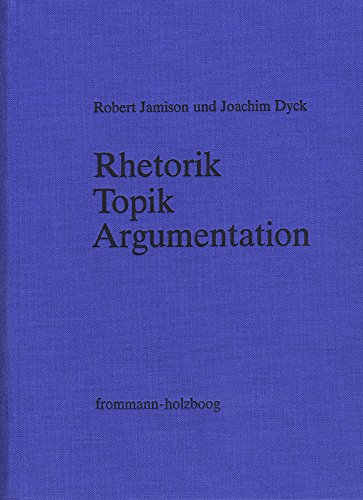 Beispielbild fr Rhetorik, Topik, Argumentation: Bibliographie zur Redelehre und Rhetorikforschung im deutschsprachigen Raum 1945-1979/80 (German Edition) zum Verkauf von Zubal-Books, Since 1961