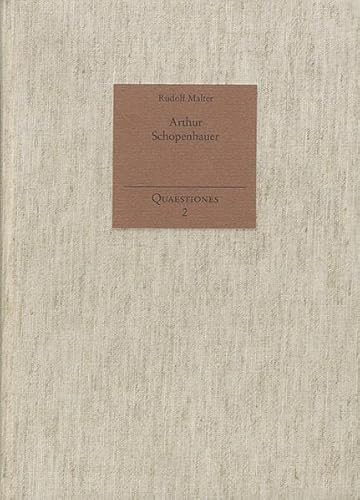 Beispielbild fr Arthur Schopenhauer: Transzendentalphilosophie Und Metaphysik Des Willens (Quaestiones) (German Edition) zum Verkauf von dsmbooks