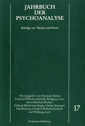 9783772811210: Jahrbuch Der Psychoanalyse. Band 17 (German Edition)