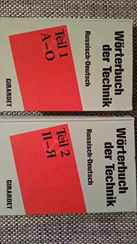9783773652904: Wrterbuch der Technik: Russisch-Deutsch, Teil 2: P-R.
